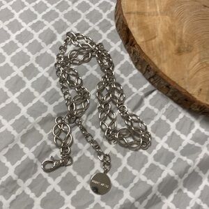 Silver Chain Belt. Nine West.
